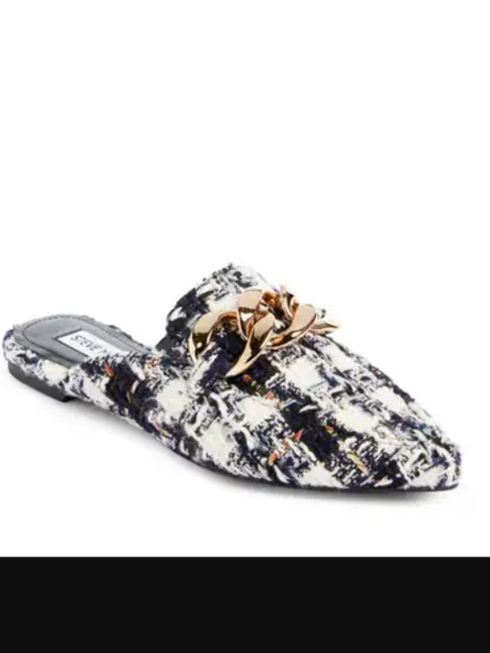 Steve Madden Finn Mule in Navy Plaid